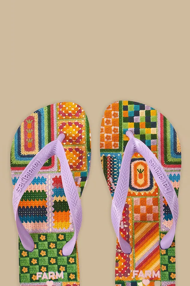 Mixed Crochet Havaianas Sandals Women Farm Rio Sandals