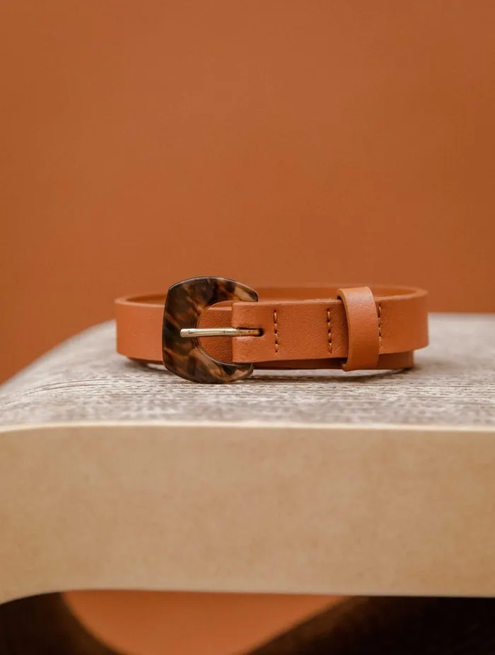 Mogliano Amber Camel Women Bobbies Belts