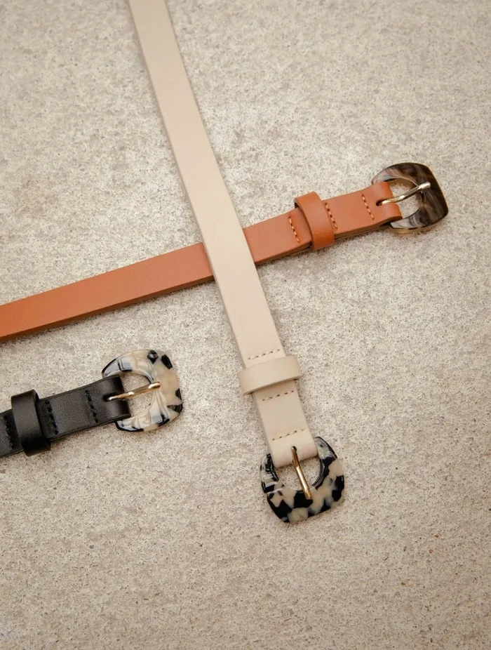 Mogliano Amber Camel Women Bobbies Belts