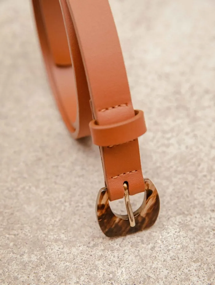 Mogliano Amber Camel Women Bobbies Belts