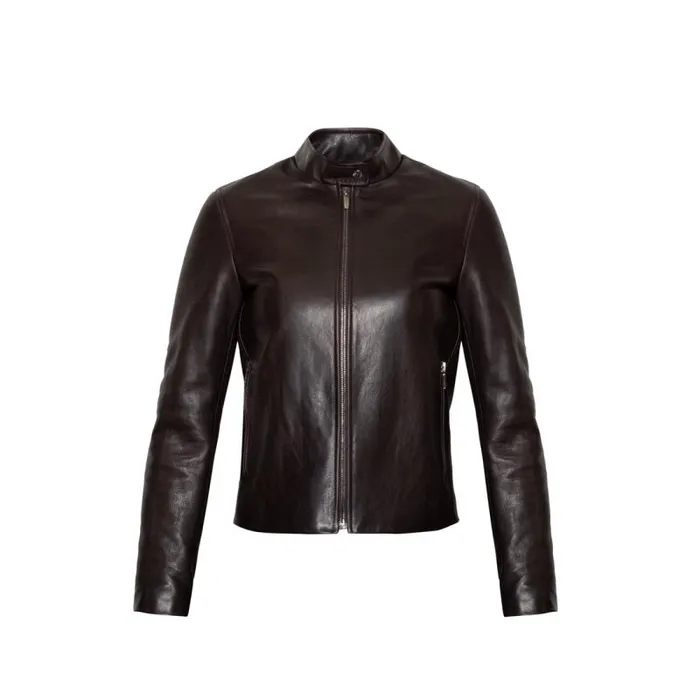 Moreschi Jacket Dark Brown Leather Motor Jacket 8211 Women