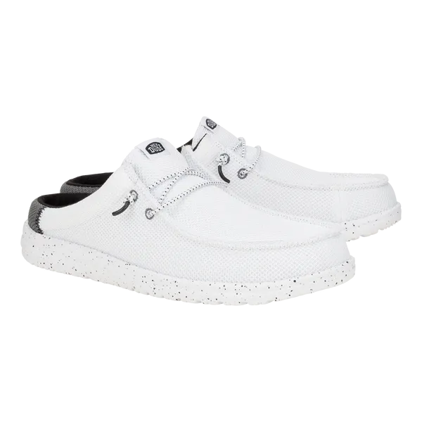 Mules Wally Slip Varsity WhiteBlack 8211 heydude Apparel