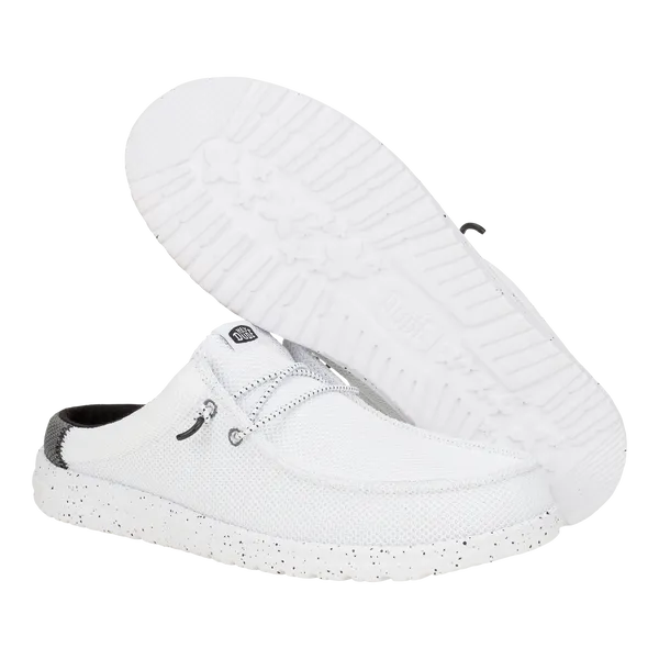 Mules Wally Slip Varsity WhiteBlack 8211 heydude Apparel