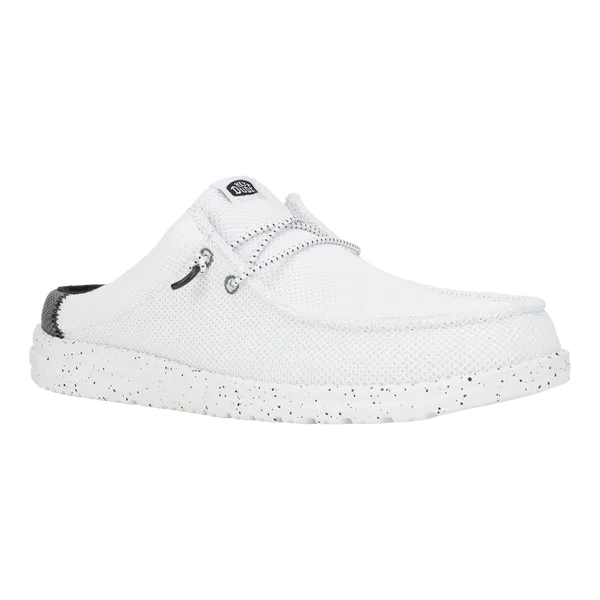 Mules Wally Slip Varsity WhiteBlack 8211 heydude Apparel