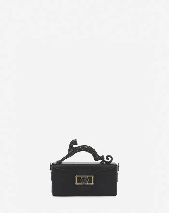 Nano Pencil Cat Leather Bag Black Women Lanvin Mini Bags and Clutches
