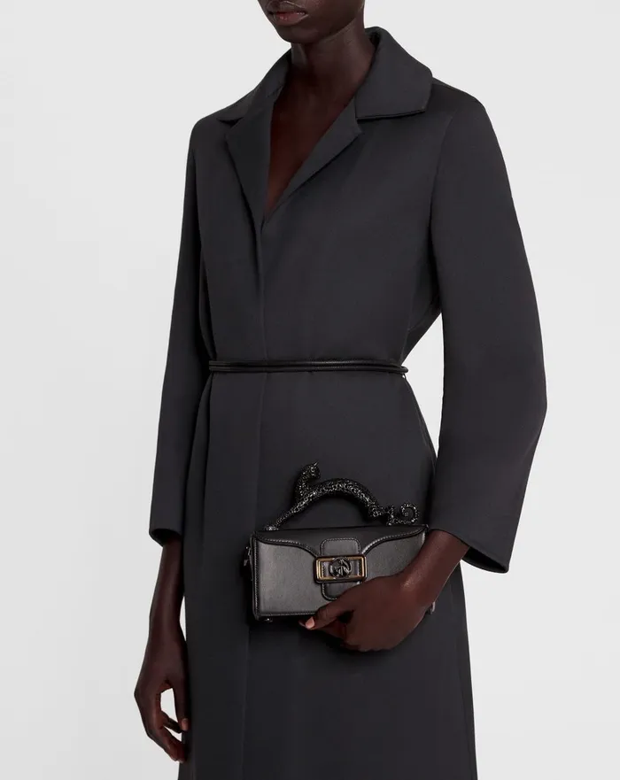 Nano Pencil Cat Leather Bag Black Women Lanvin Mini Bags and Clutches
