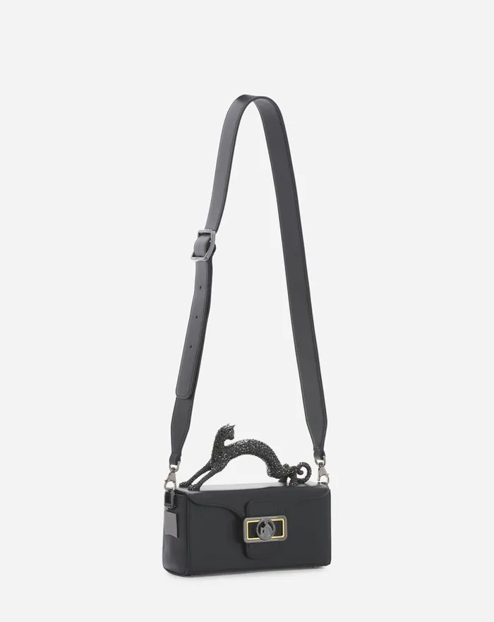 Nano Pencil Cat Leather Bag Black Women Lanvin Mini Bags and Clutches
