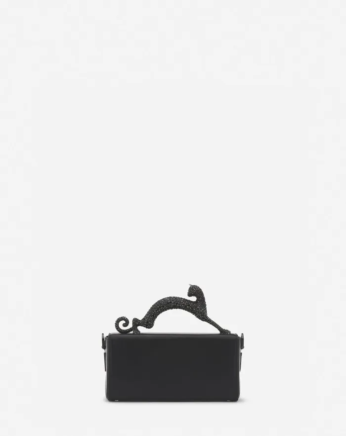 Nano Pencil Cat Leather Bag Black Women Lanvin Mini Bags and Clutches
