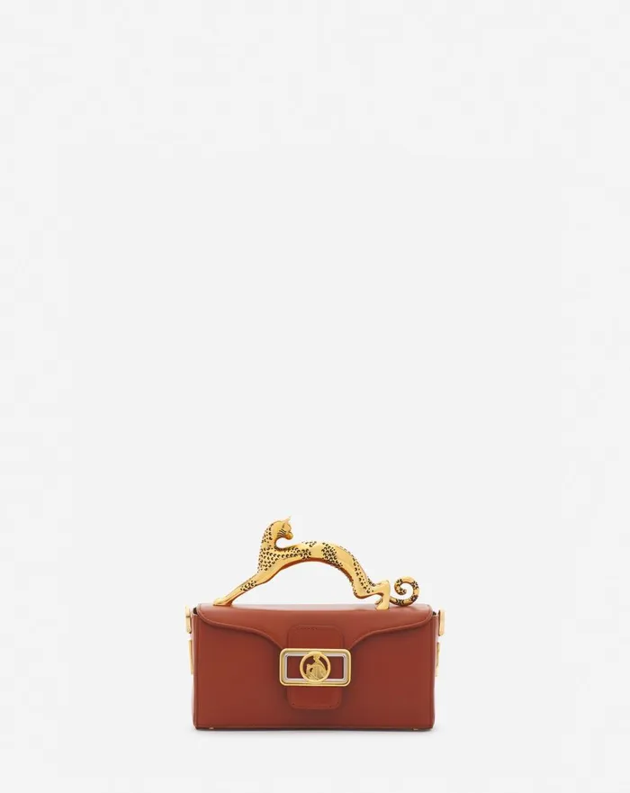 Nano Pencil Cat Leather Bag Tan Women Lanvin Crossbody Bags and Shoulder Bags