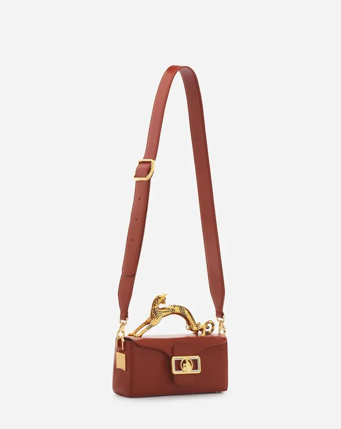 Nano Pencil Cat Leather Bag Tan Women Lanvin Crossbody Bags and Shoulder Bags