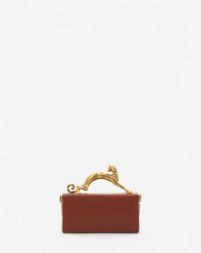 Nano Pencil Cat Leather Bag Tan Women Lanvin Crossbody Bags and Shoulder Bags
