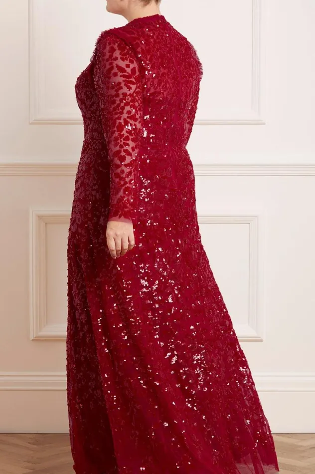 Needle and Thread Dresses Aurelia Long Sleeve Gown Red 8211 Women
