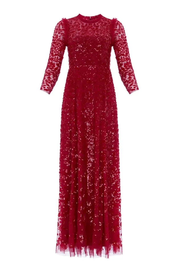 Needle and Thread Dresses Aurelia Long Sleeve Gown Red 8211 Women