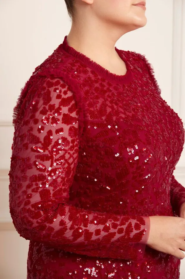 Needle and Thread Dresses Aurelia Long Sleeve Gown Red 8211 Women