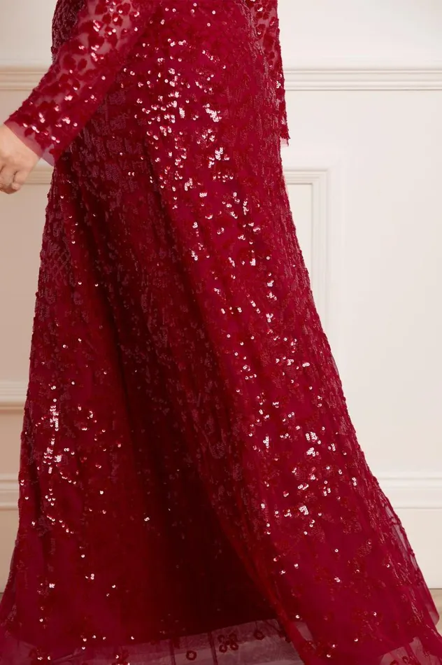 Needle and Thread Dresses Aurelia Long Sleeve Gown Red 8211 Women