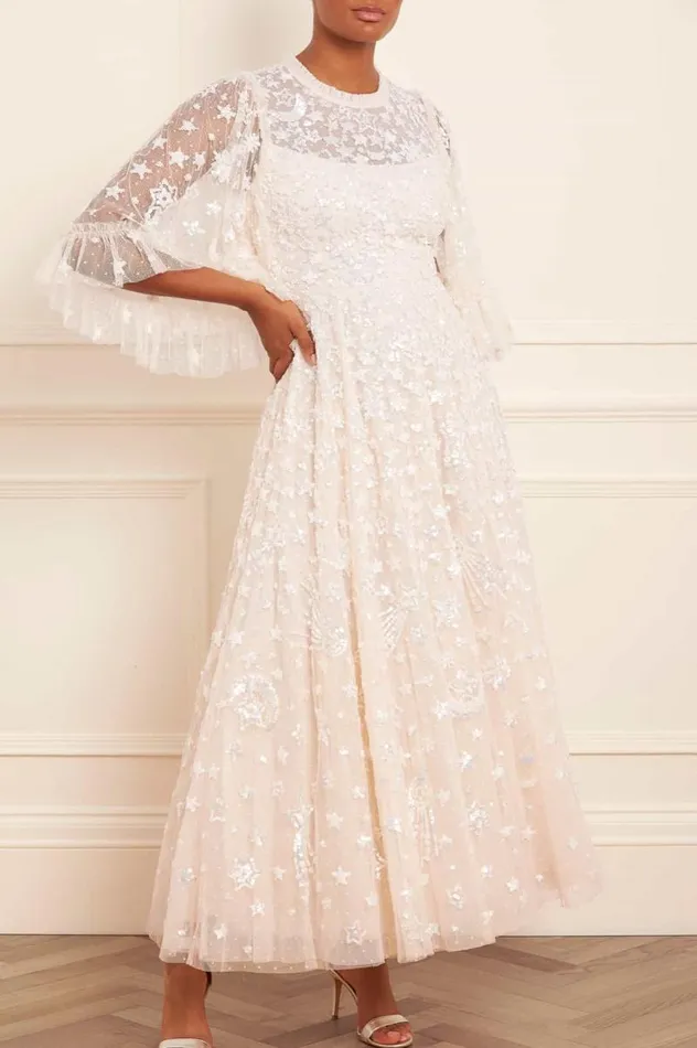Needle and Thread Dresses Constellation Gloss Ankle Gown Champagne 8211 Women