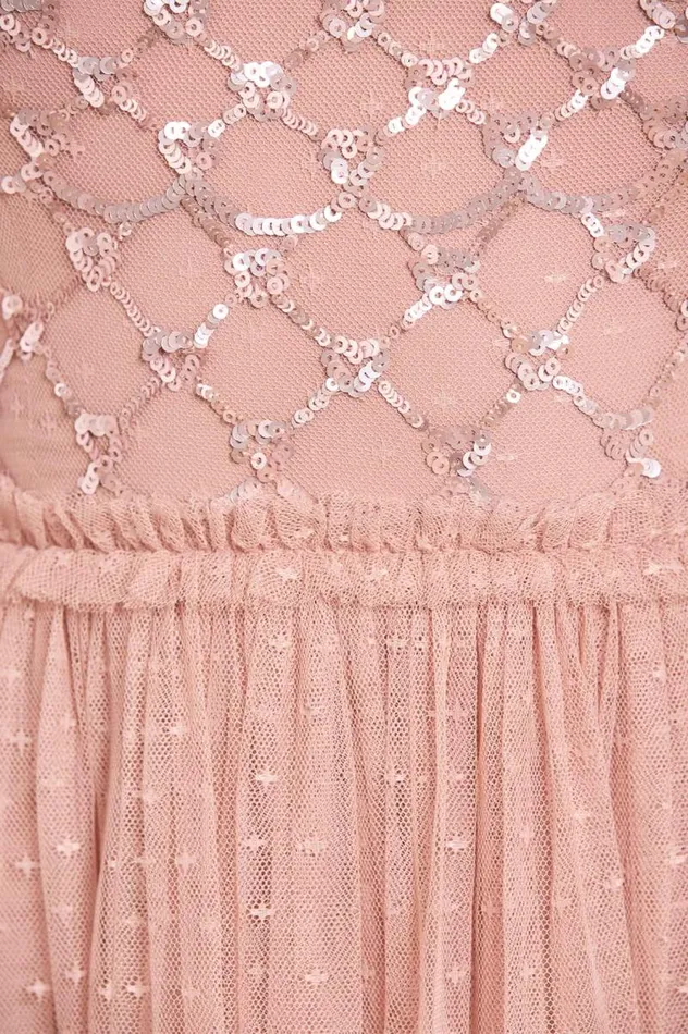 Needle and Thread Dresses Heart Lattice Bodice Cape Ankle Gown Pink 8211 Women