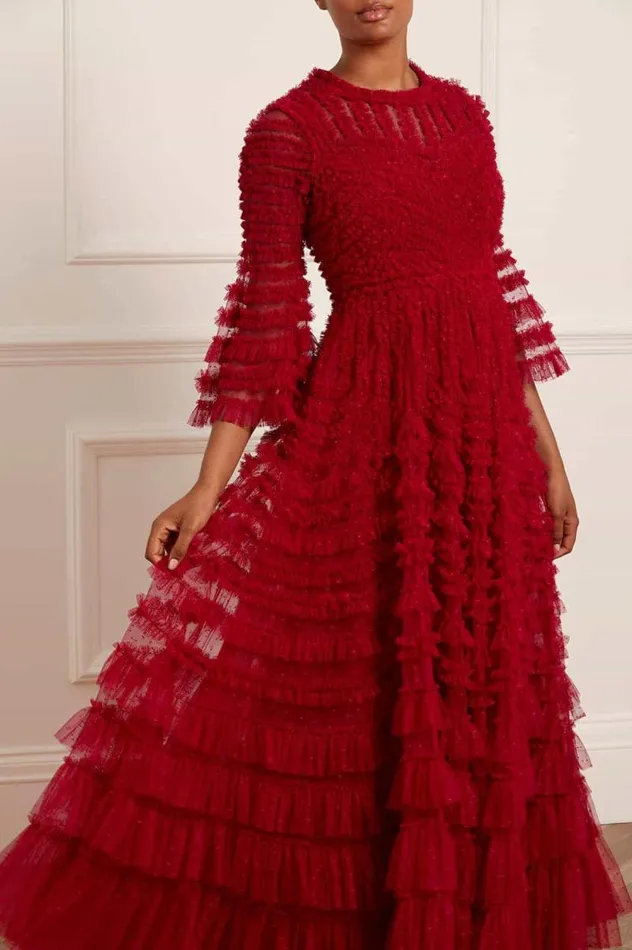 Needle and Thread Dresses La Vie En Rose Round Neck Gown Red 8211 Women