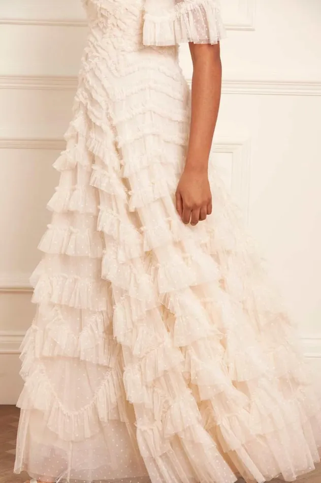 Needle and Thread Dresses Lana OffShoulder Gown Champagne 8211 Women