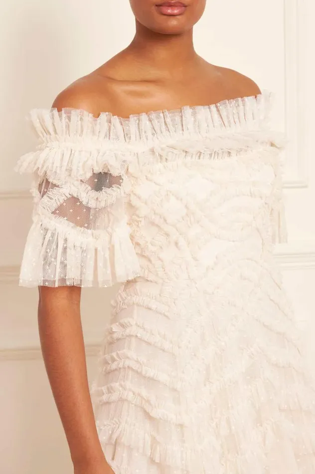 Needle and Thread Dresses Lana OffShoulder Gown Champagne 8211 Women