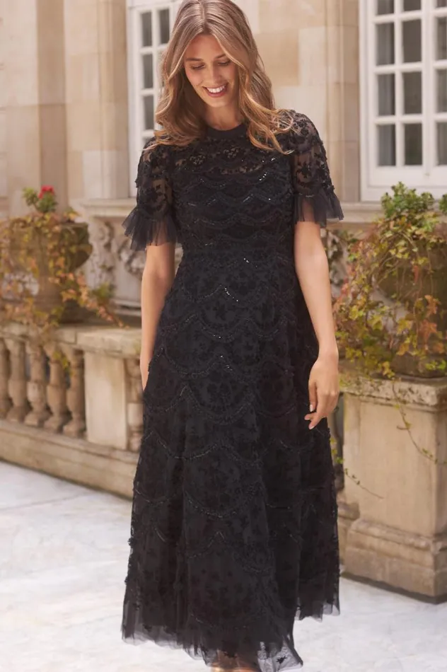 Needle and Thread Dresses Lily Bloom Ankle Gown Black 8211 Women