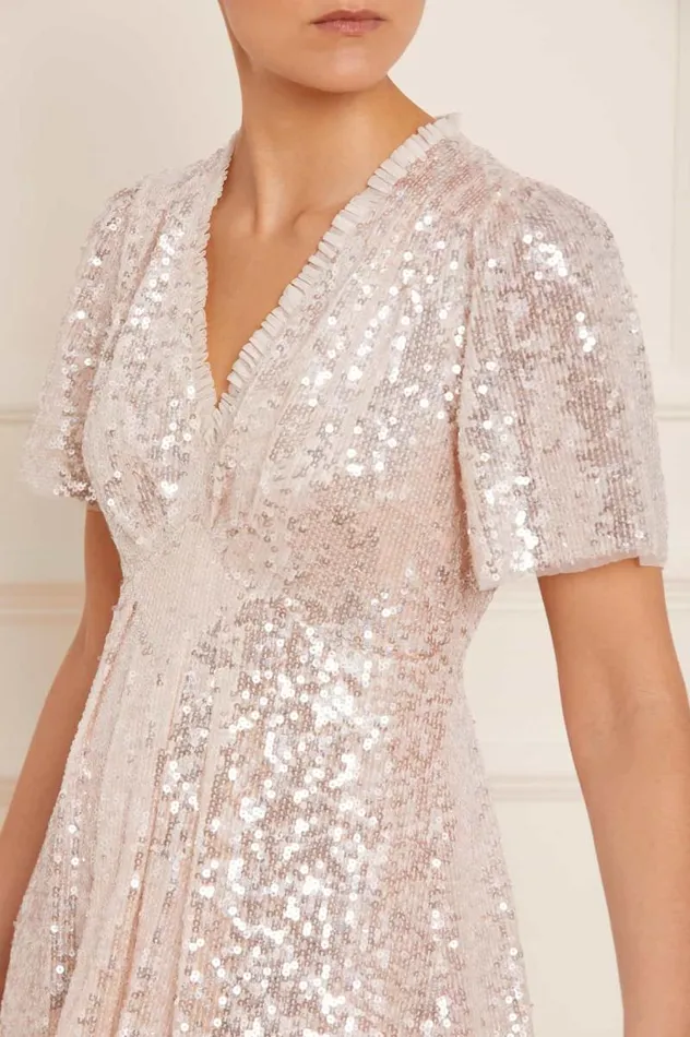 Needle and Thread Dresses Mila Gloss Mini Dress Champagne 8211 Women