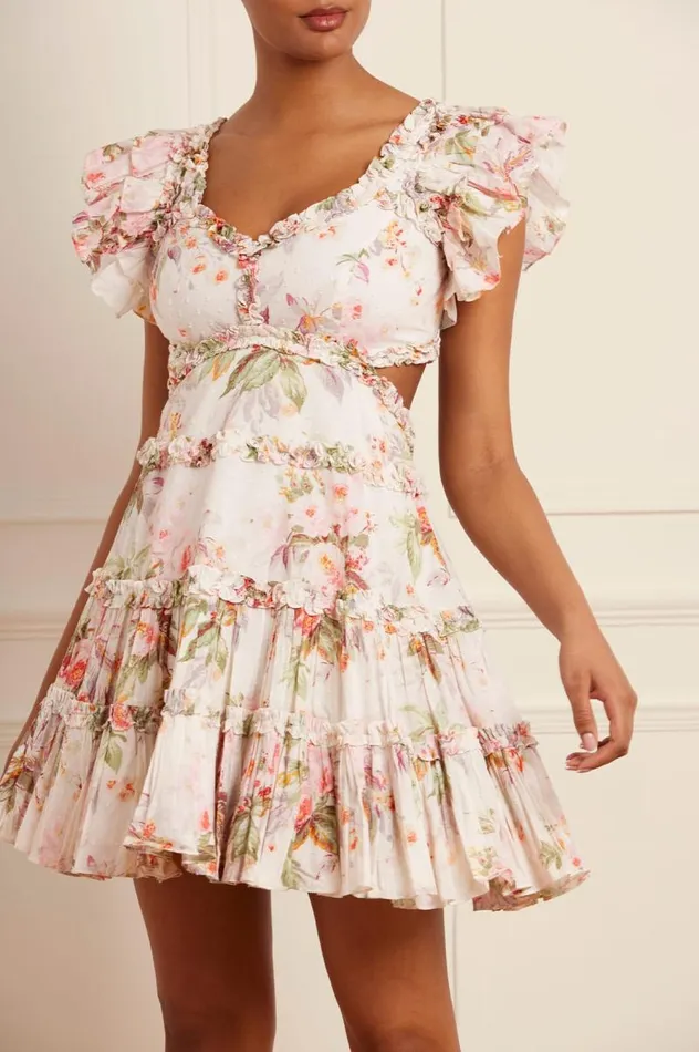 Needle and Thread Dresses Paradise Garden Cotton Backless Micro Mini Dress Multi 8211 Women Needle and Thread Dresses Paradise Garden Cotton Backless Micro Mini Dress Multi 8211 Women