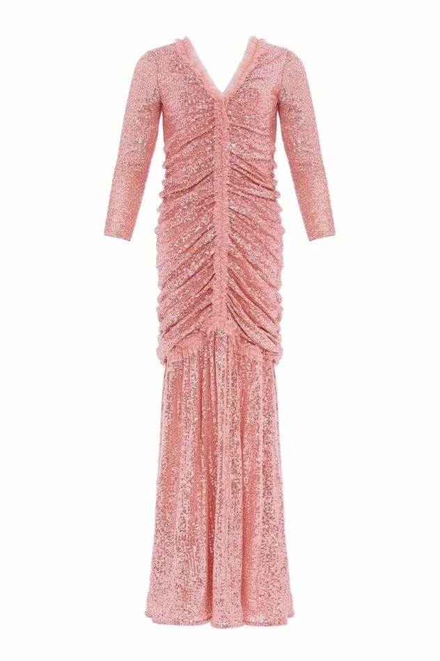 Needle and Thread Dresses Starlight Long Sleeve Gown Pink 8211 Women