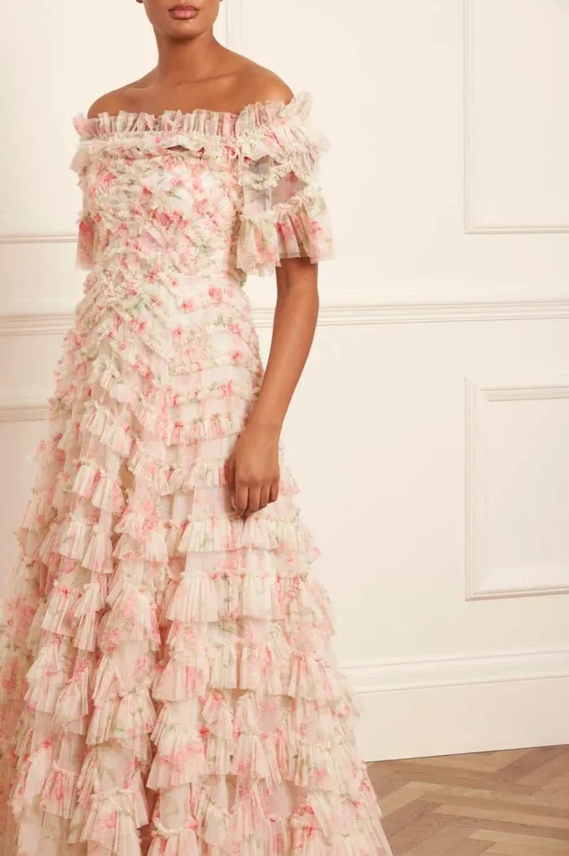 Needle and Thread Dresses Summer Posy Lana OffShoulder Gown Multi 8211 Women