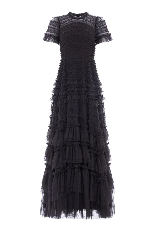 Needle and Thread Dresses Valentine Ruffle Gown Black 8211 Women
