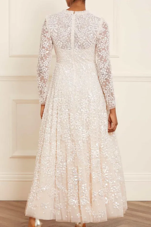 Needle and Thread Dresses Victorian Wreath Gloss Long Sleeve Gown Champagne 8211 Women