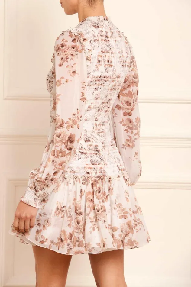 Needle and Thread Dresses Vintage Rose Ellis Chiffon Micro Mini Dress Multi 8211 Women