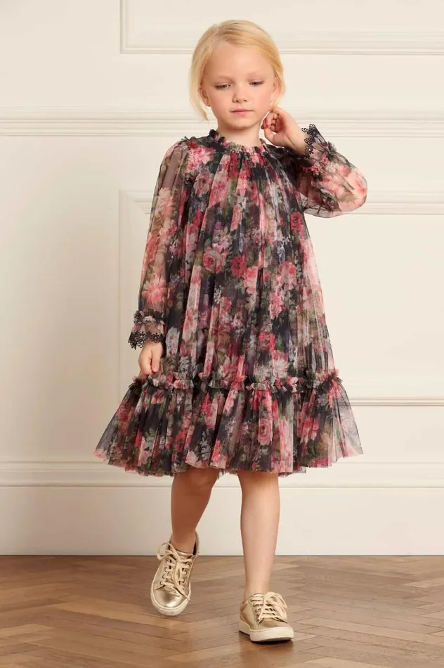 Needle and Thread Kids Formalwear Midnight Dance Long Sleeve Kids Dress Black 8211 Kids