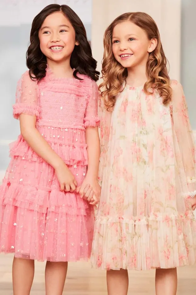 Needle and Thread Kids Formalwear Summer Posy Long Sleeve Kids Dress Multi 8211 Kids