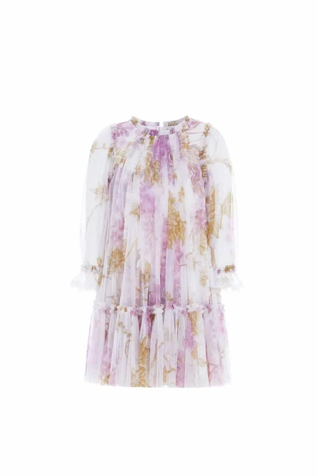 Needle and Thread Kids Formalwear Wisteria Long Sleeve Kids Dress Multi 8211 Kids