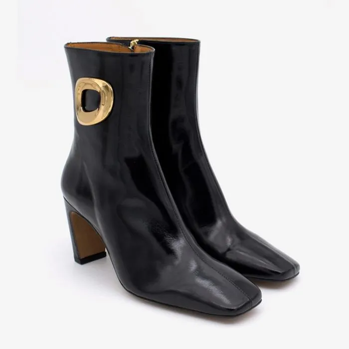 ngel Alarcn Boots And Booties Woman DRALO 8211 Leather Ankle Boots With A Trim