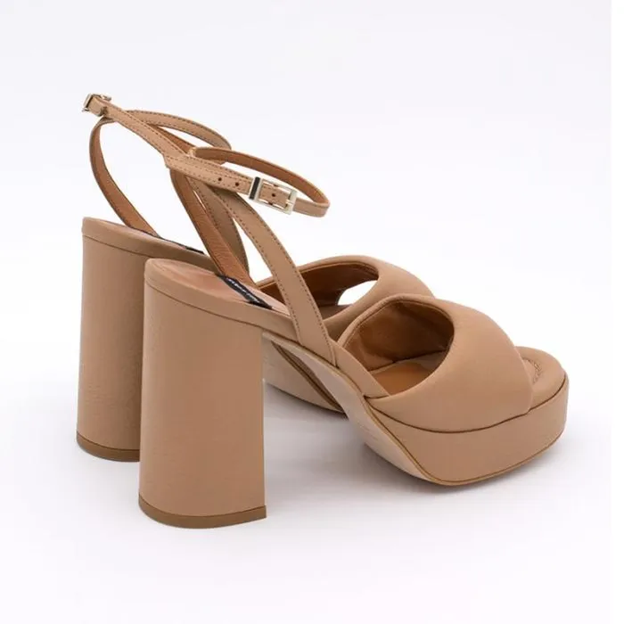 ngel Alarcn Heeled Shoes Woman KELIS 8211 Leather Padded Ankle Strap Sandals With Block Heel and Platform