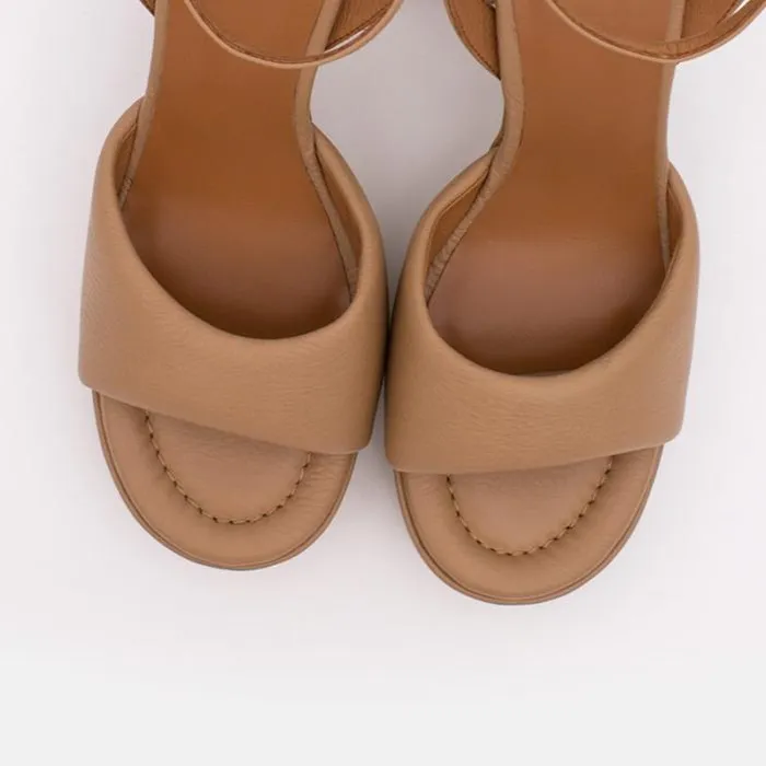 ngel Alarcn Heeled Shoes Woman KELIS 8211 Leather Padded Ankle Strap Sandals With Block Heel and Platform