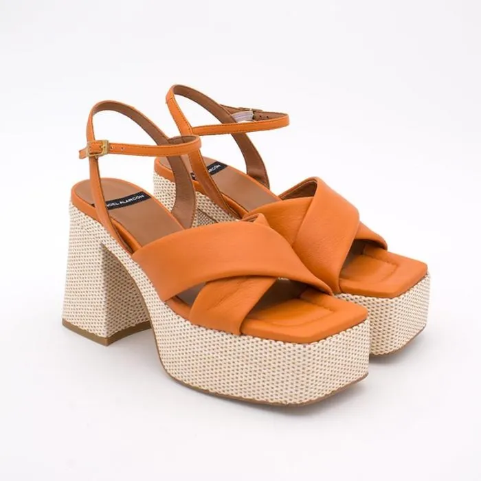 ngel Alarcn Heeled Shoes Woman SANGALO 8211 Padded Sandal With Block Heel andplatform