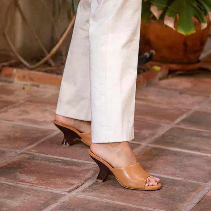 ngel Alarcn Mules Woman KADY 8211 Raffia Mule With A Design Heel