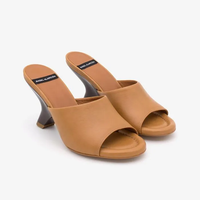 ngel Alarcn Mules Woman KADY 8211 Raffia Mule With A Design Heel