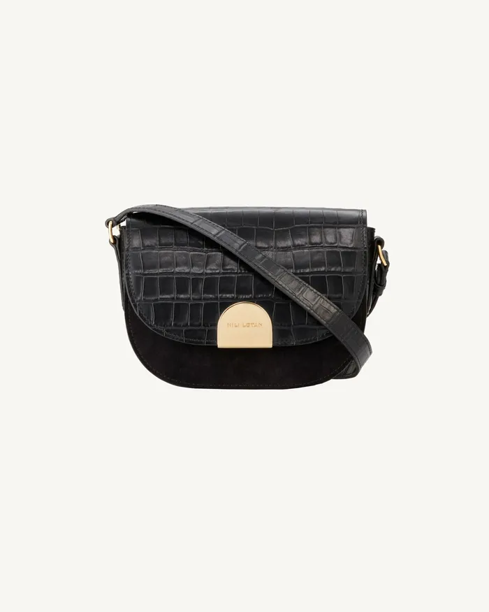 Nili Lotan Handbags Women LE ELLIE SADDLE BAG Black And Gold