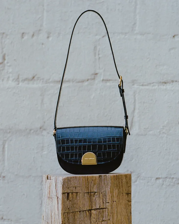 Nili Lotan Handbags Women LE ELLIE SADDLE BAG Black And Gold