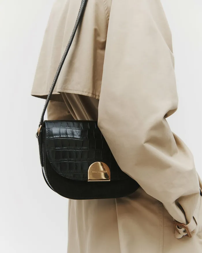 Nili Lotan Handbags Women LE ELLIE SADDLE BAG Black And Gold