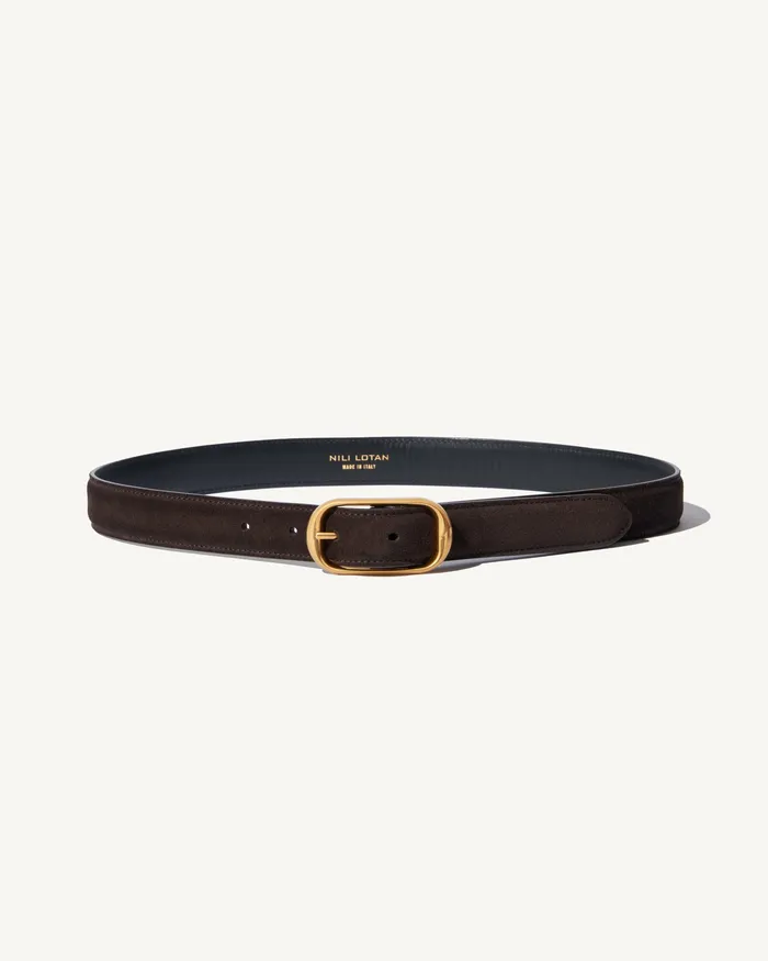 Nili Lotan REINE BELT Espresso Women Belts and Accessories