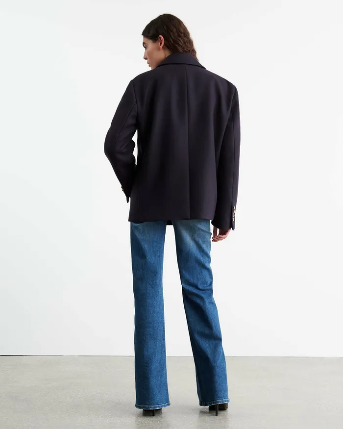 Nili Lotan VIANNEY COAT Dark Navy Women Coats and Outerwear