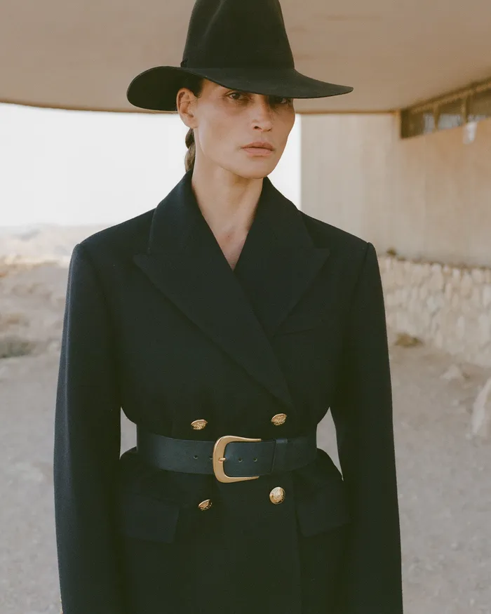 Nili Lotan VIANNEY COAT Dark Navy Women Coats and Outerwear