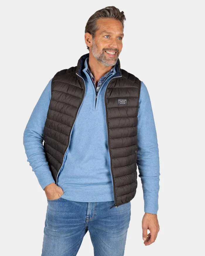 NZA New Zealand Auckland Jackets Brown Padded Vest 8211 Mud 8211 Men