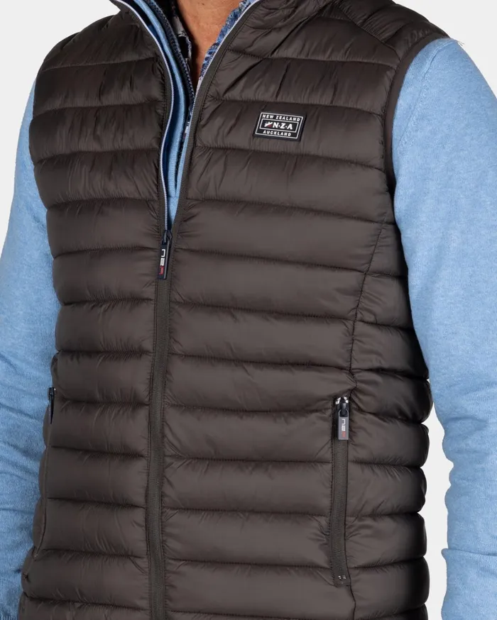NZA New Zealand Auckland Jackets Brown Padded Vest 8211 Mud 8211 Men