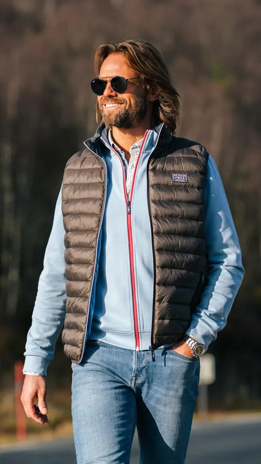 NZA New Zealand Auckland Jackets Brown Padded Vest 8211 Mud 8211 Men